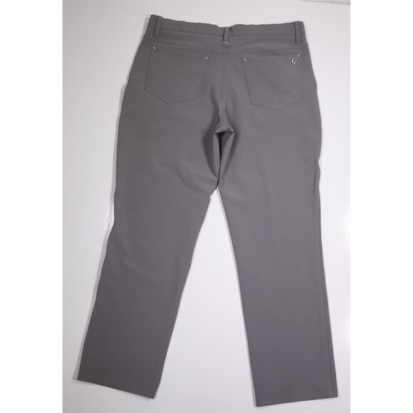 Footjoy Athletic Fit Gray Performance 5 Pocket Pants Trousers Men's 34x30 - Picture 3 of 7